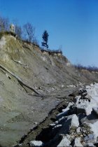 Looking up the Bluff Road bluffs